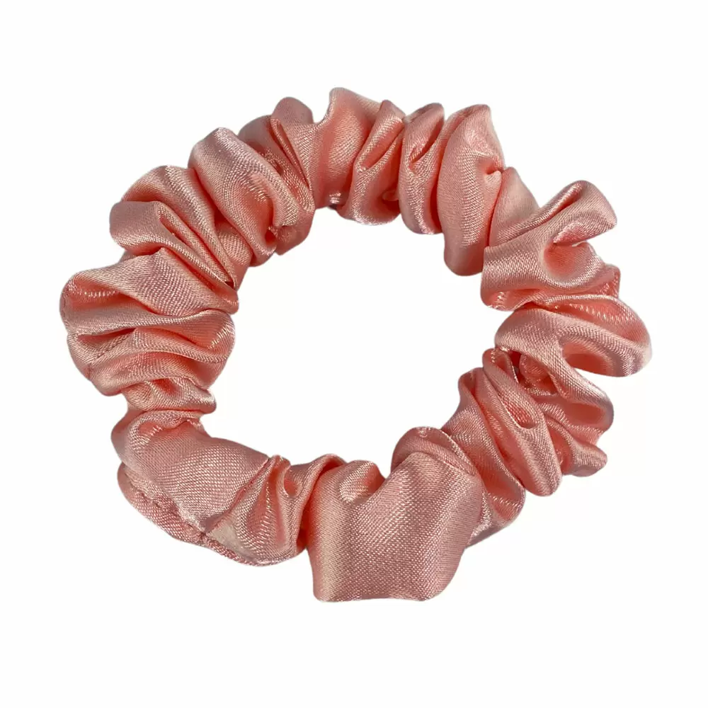 Mini scrunchie satynowa - łosoś | BoMoye