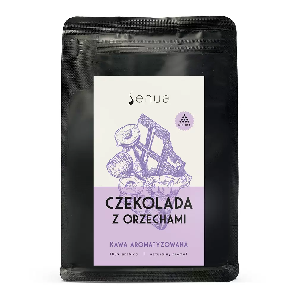 Kawa smakowa  aromatyzowana Czekolada z Orzechami - mielona | Senua