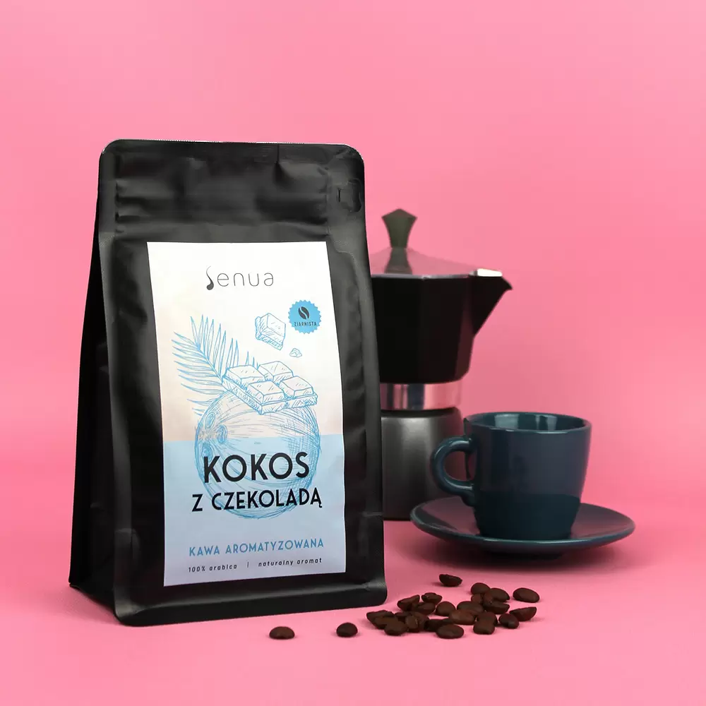 Kawa smakowa aromatyzowana Kokos z Czekoladą - ziarnista | Senua