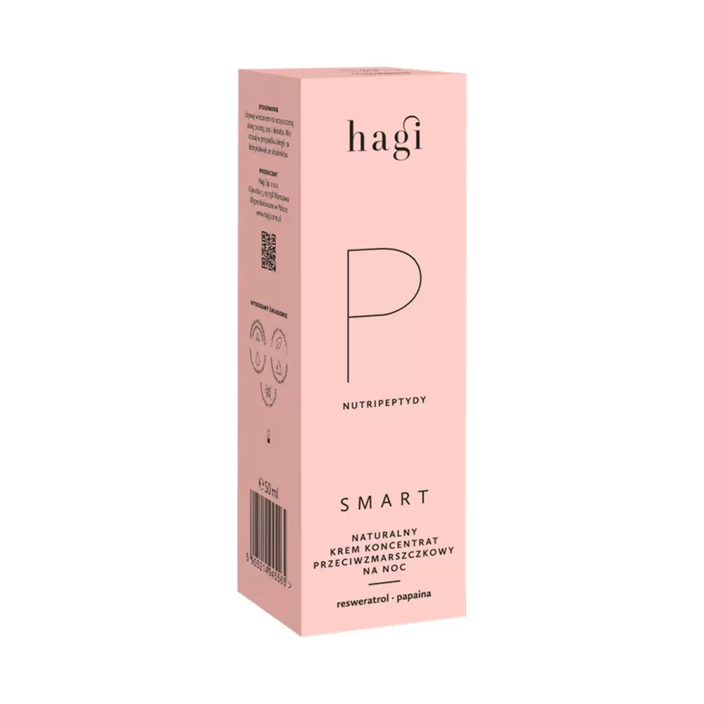 Krem przeciwzmarszczkowy na noc z nutripeptydami SMART P | Hagi Cosmetics