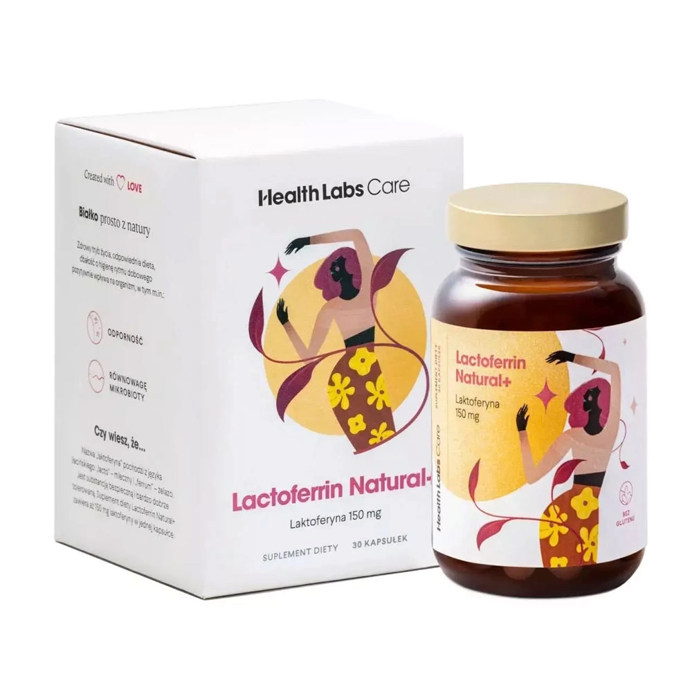 Laktoferyna w kapsułkach 150 mg Lactoferrin Natural | Health Labs Care