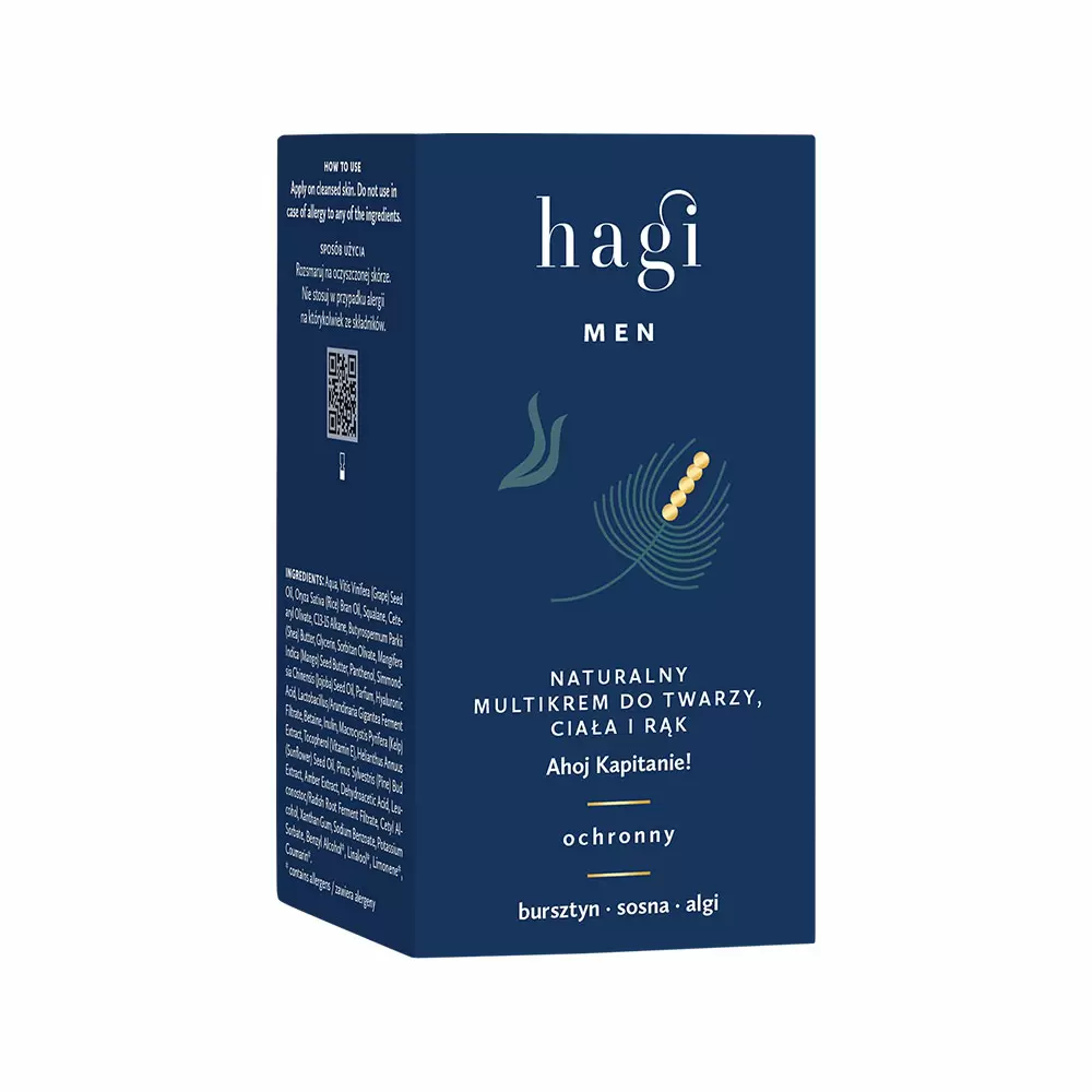 Multikrem do twarzy, rąk i ciała dla mężczyzn Ahoj Kapitanie! | Hagi Cosmetics