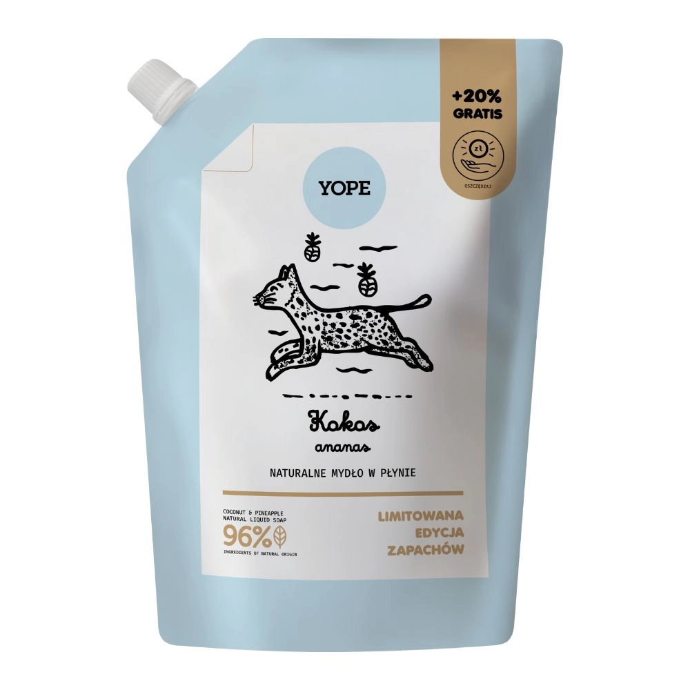 Mydło w płynie Kokos i Ananas - Refill | Yope