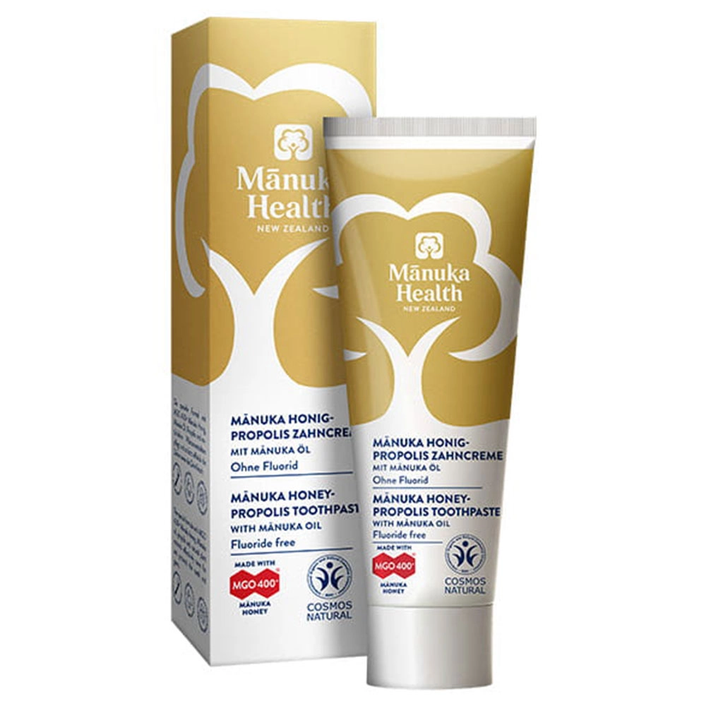 Pasta do zębów z miodem manuka MGO 400+, propolisem i olejkiem manuka - bez fluoru | Manuka Health