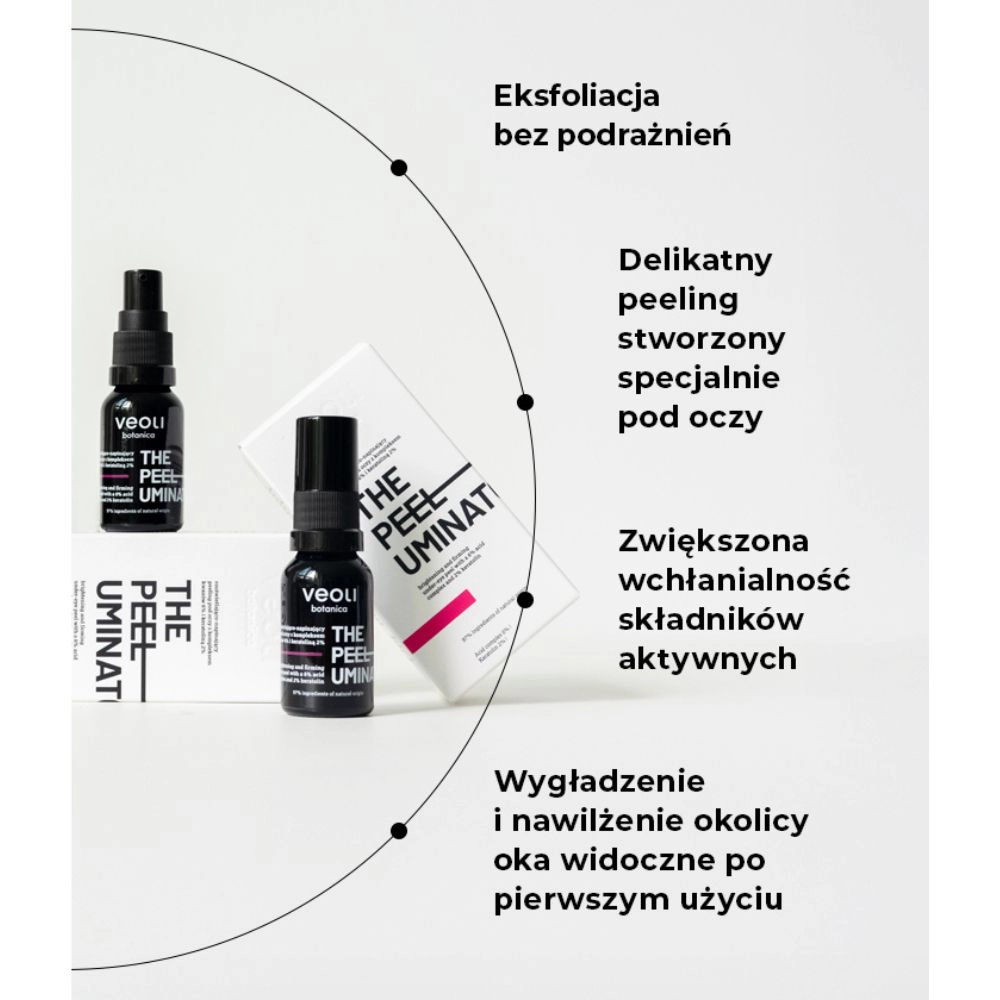 Peeling rozświetlająco - napinający pod oczy The Peeluminator | Veoli Botanica