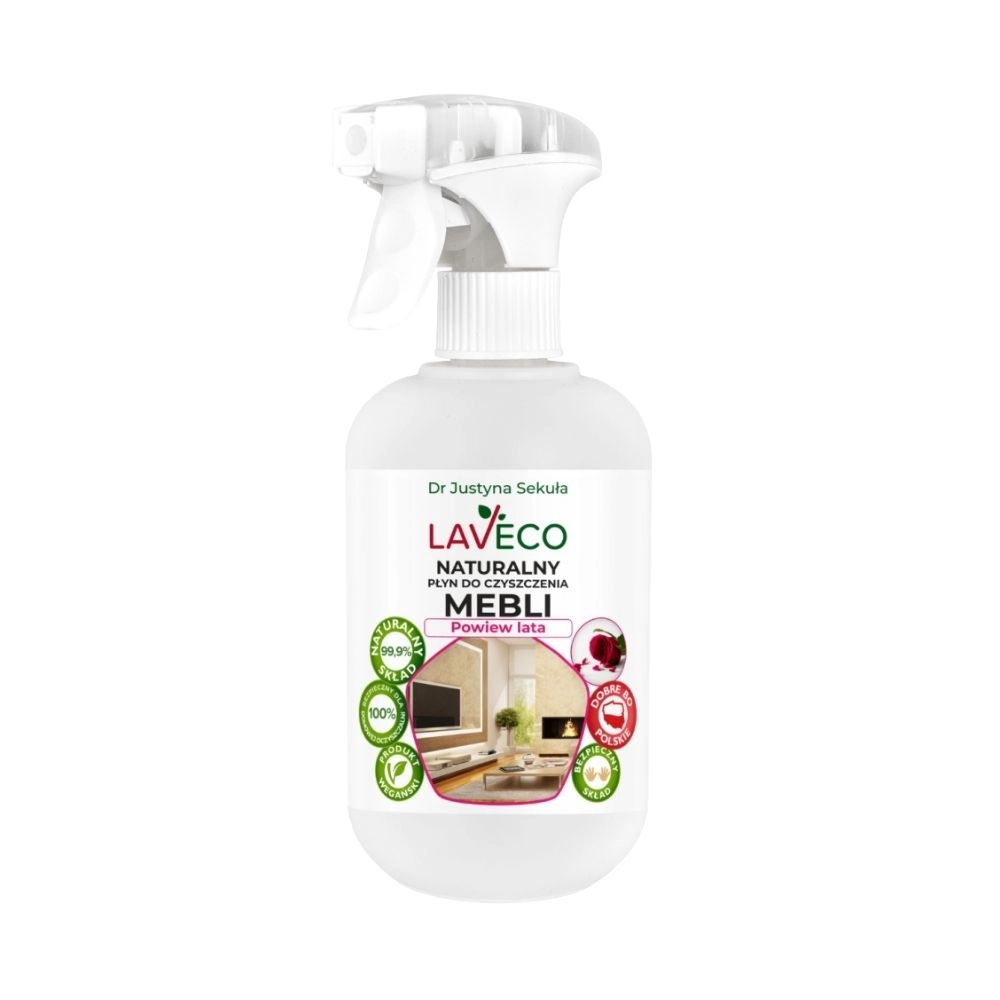 Płyn naturalny do czyszczenia mebli - Powiew lata | Laveco