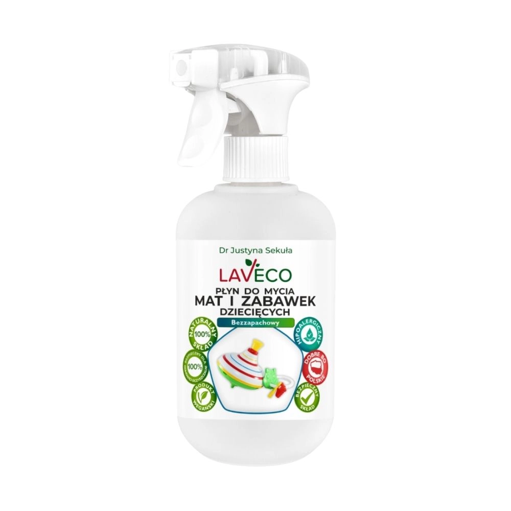 Płyn naturalny do mycia mat i zabawek dziecięcych - Bezzapachowy | Laveco