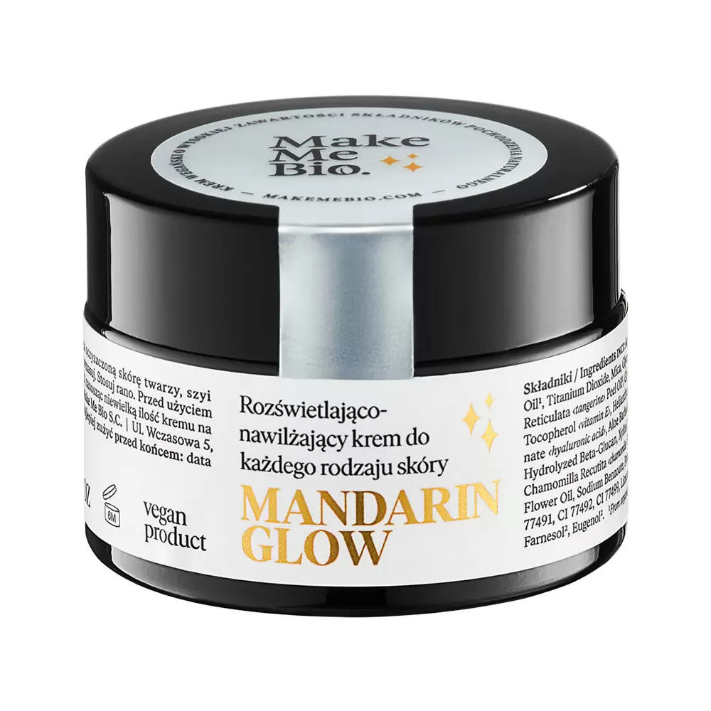 Rozświetlająco-nawilżający krem Mandarin Glow | Make Me Bio