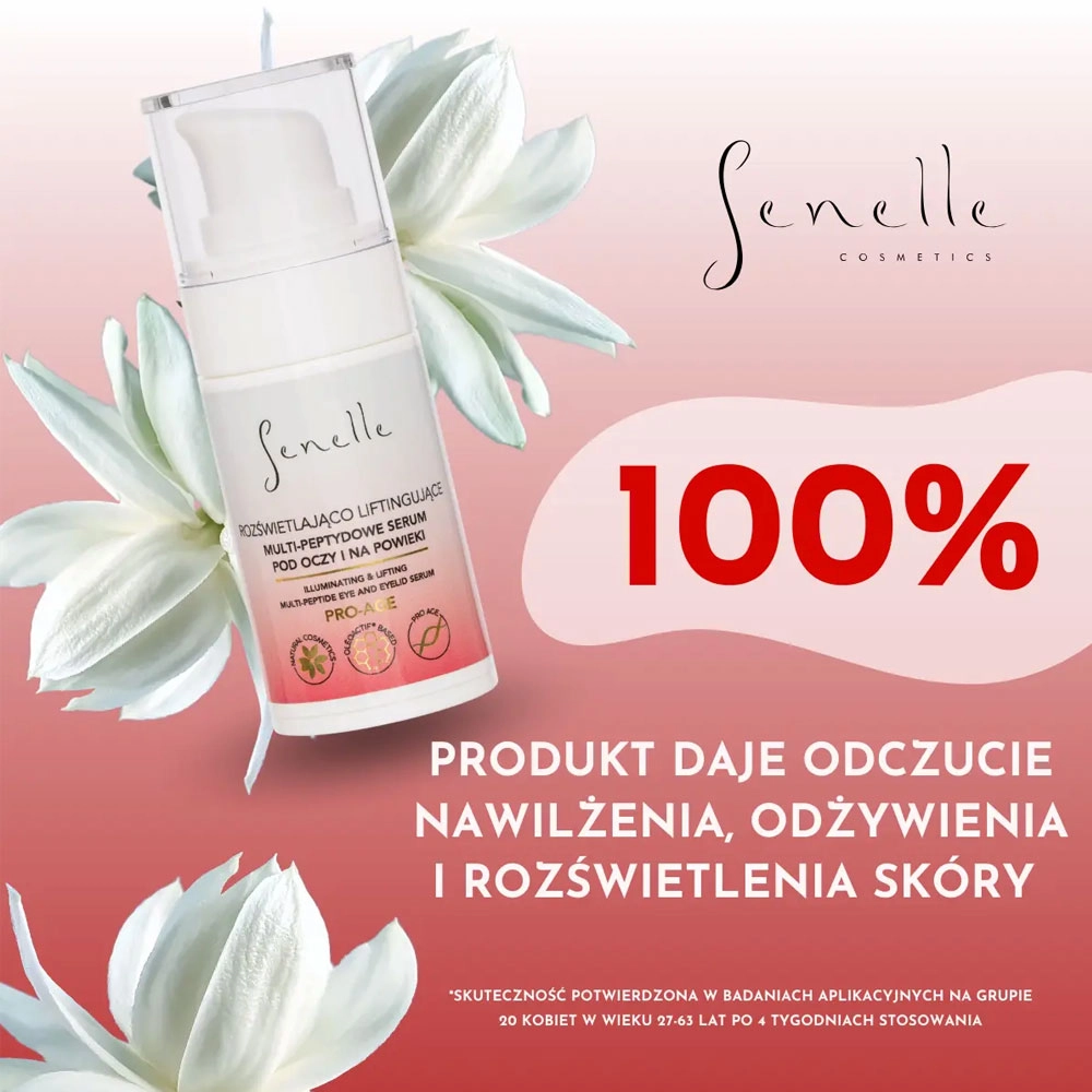 Serum multi - peptydowe rozświetlająco - liftingujące pod oczy i na powieki | Senelle Cosmetics