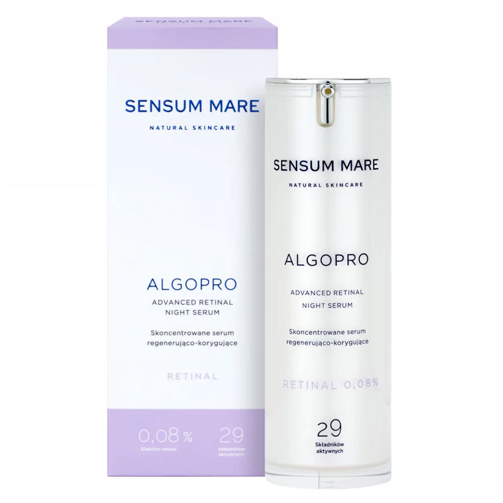 Serum regenerująco - korygujące z retinalem 0,08% i kompleksem fosfo-ceramidowym ALGOPRO | Sensum Mare
