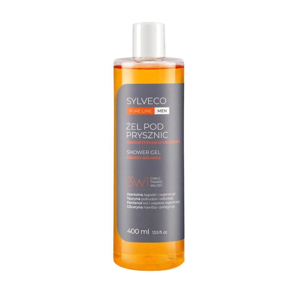 Żel energetyzująco - łagodzący pod prysznic 3w1 PURE LINE | Sylveco
