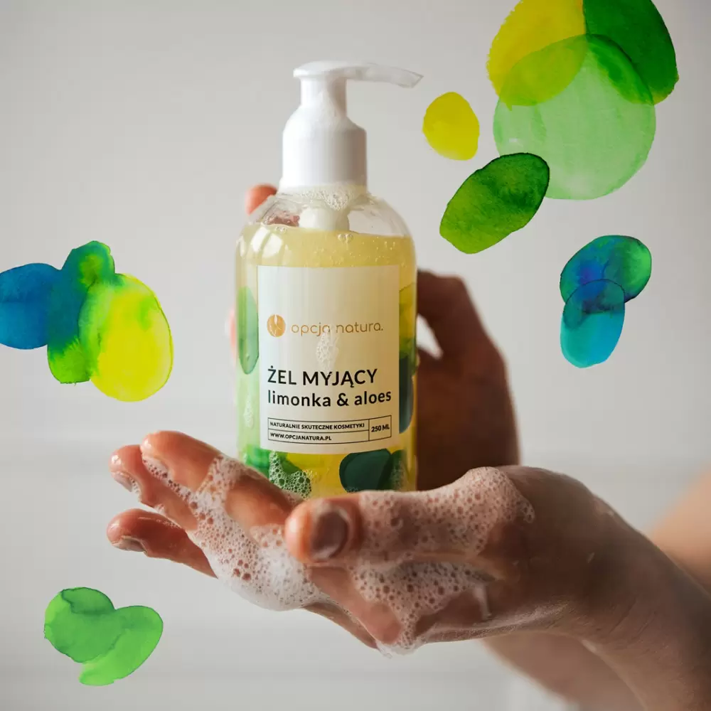 Żel myjący do twarzy i ciała Limonka i Aloes | Opcja Natura