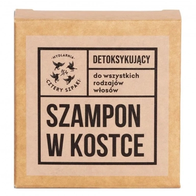 Szampon do włosów w kostce - detoksykujący | Cztery Szpaki