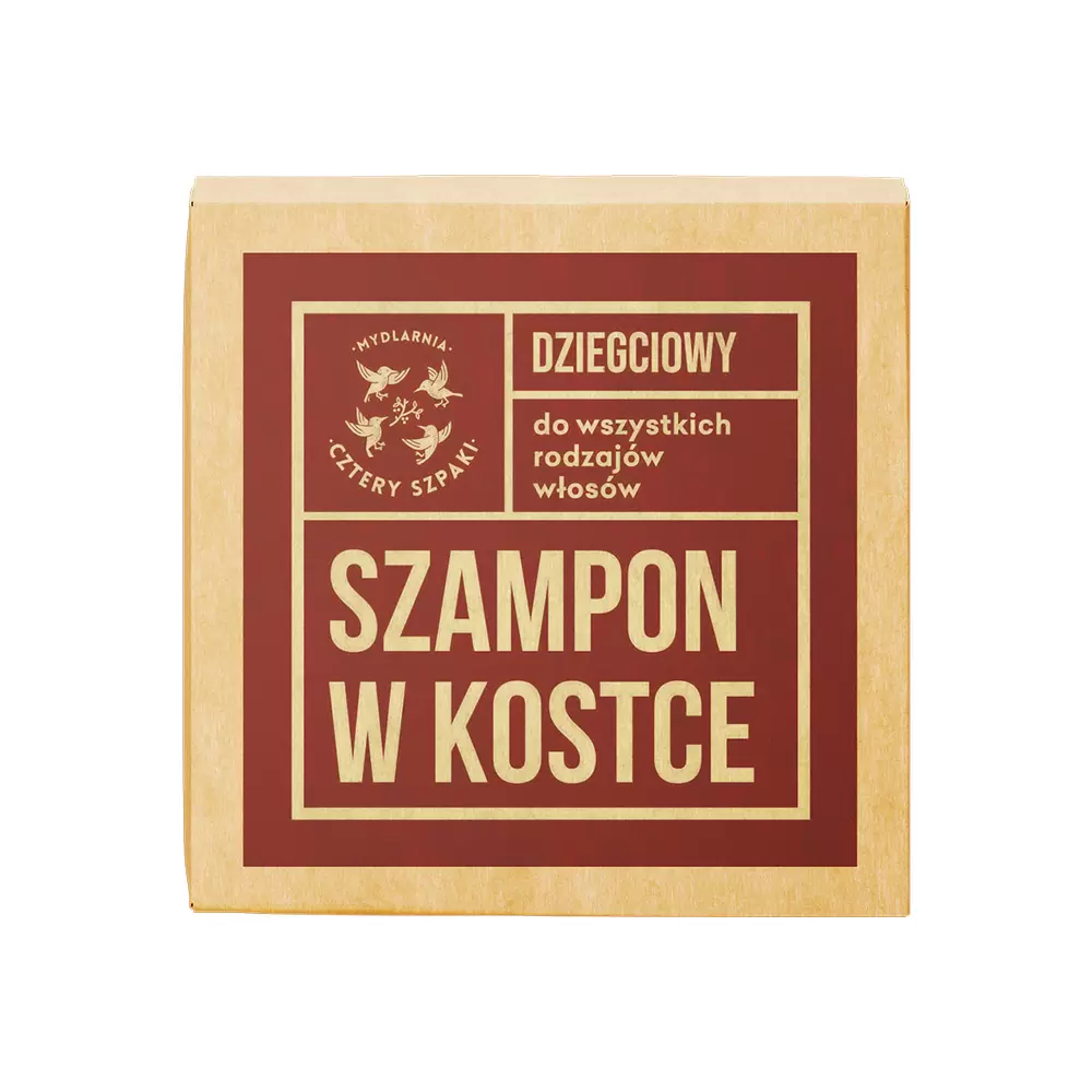 Dziegciowy szampon do włosów w kostce | Cztery Szpaki