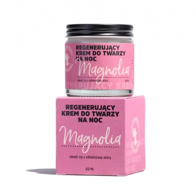 Krem regenerujący do twarzy na noc Magnolia | Manufaktura Bursztynnika
