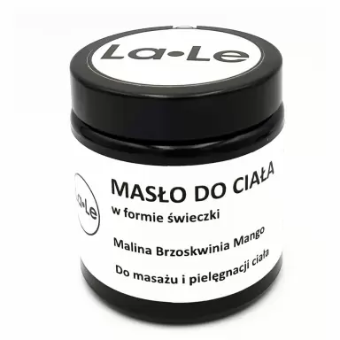 Masło do ciała w świeczce - malina, brzoskwinia, mango | La-Le