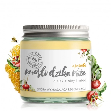 Masło z pasieki z masłem shea, miodem i olejkiem z dzikiej róży | e-FIORE