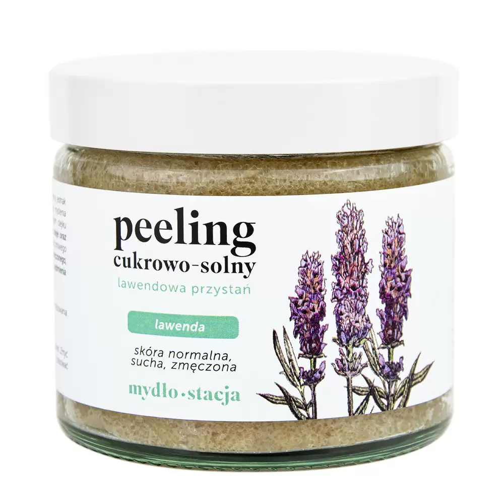 Peeling cukrowo-solny do ciała Lawendowa Przystań | Mydło Stacja