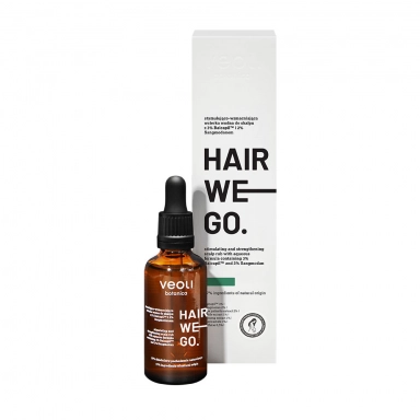 Stymulująco - wzmacniająca wcierka wodna do skalpu z 3% Baicapil™ i 2% Sangmodanem HAIR WE GO | Veoli Botanica