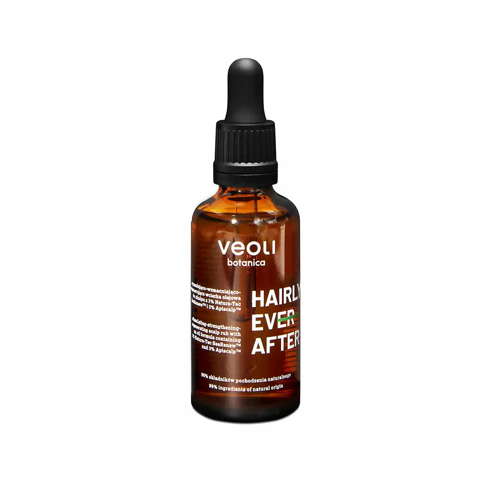 Stymulująco-wzmacniająco-regenerująca wcierka olejowa do skalpu z 3% Natura-Tec Searenew i 3% Apiscalp HAIRLY EVER AFTER | Veoli Botanica