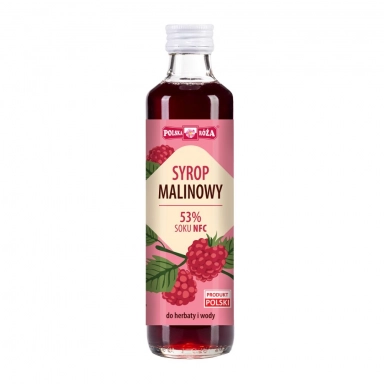 Syrop malinowy 53% soku NFC | Polska Róża