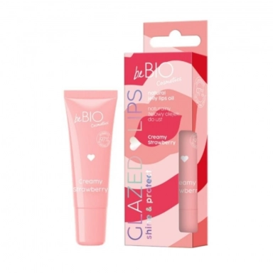 Żelowy olejek do ust Creamy Strawberry | beBIO